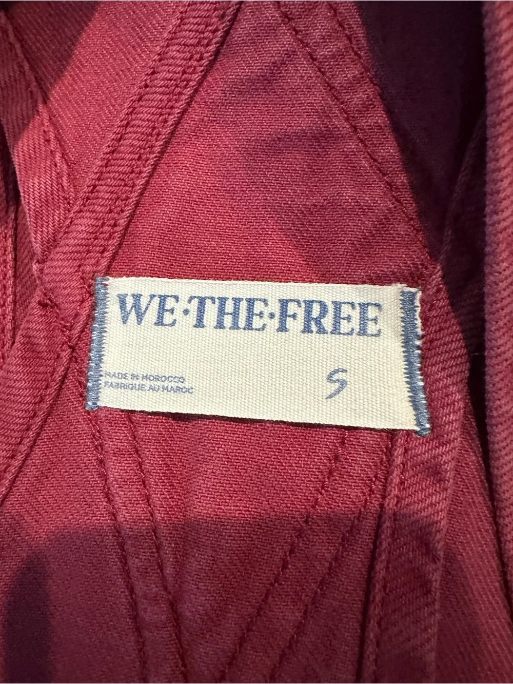 Free People We The Free Ziggy Shortalls in a red berry wash size small